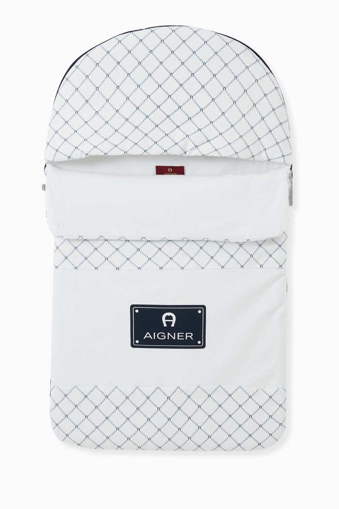 

Logo Sleeping Bag in Pima Cotton Jersey, White