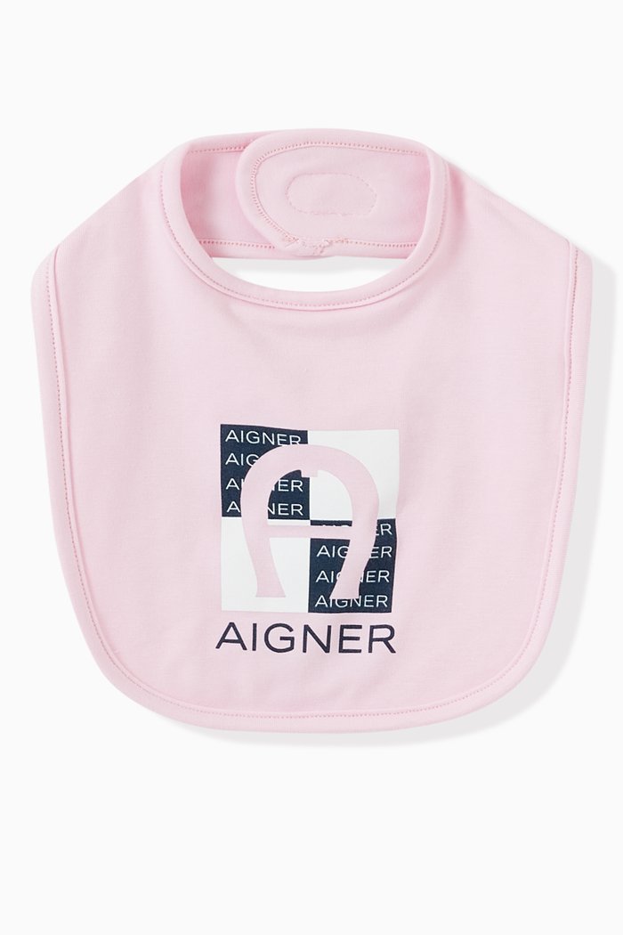 

Logo Bib in Pima Cotton Jersey, Pink