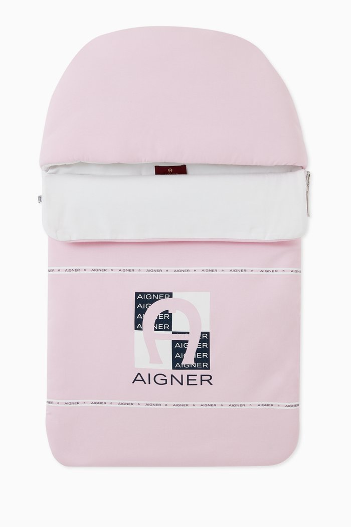 

Logo Sleeping Bag in Pima Cotton Jersey, Pink