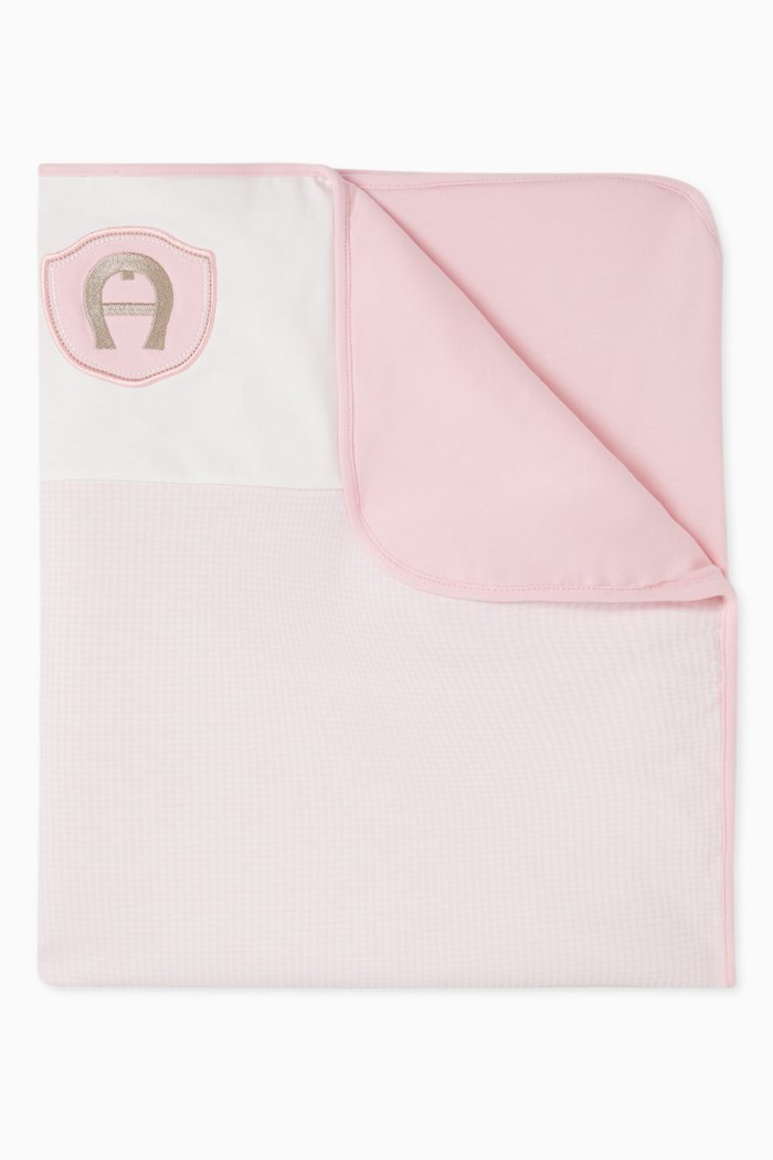 

Logo Blanket in Pima Cotton Jersey, Pink