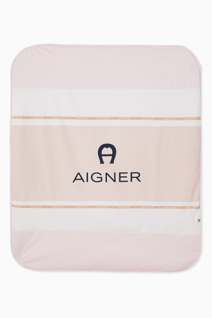 

Logo Blanket in Pima Cotton Jersey, Pink