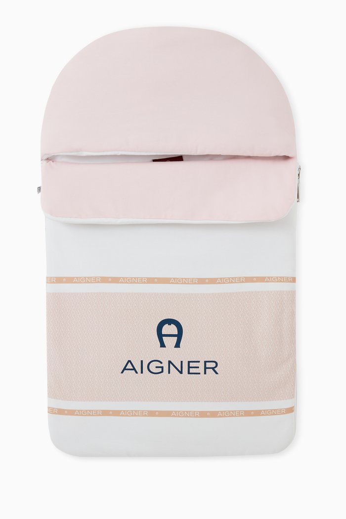 

Logo Sleeping Bag in Pima Cotton Jersey, Pink