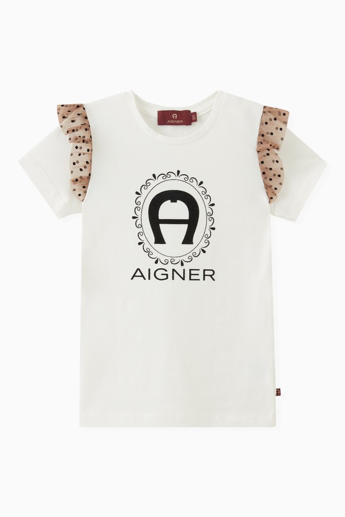 

Polka Dot Logo T-shirt in Jersey, Neutral