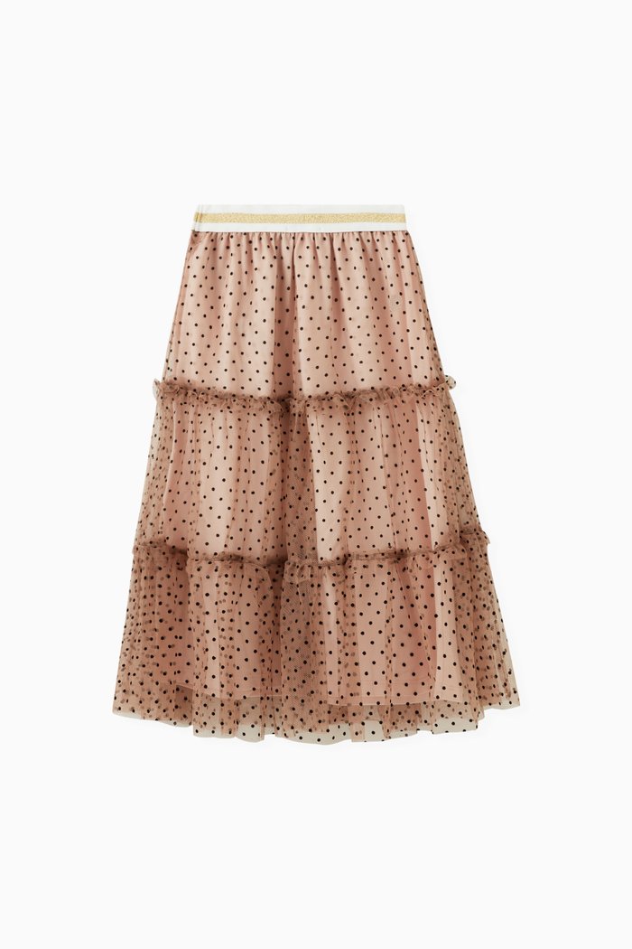 

Polka Dot Skirt in Tulle, Pink