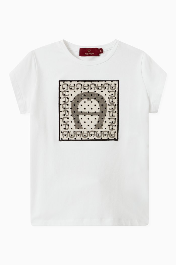 

Square Logo T-Shirt in Cotton Jersey, White
