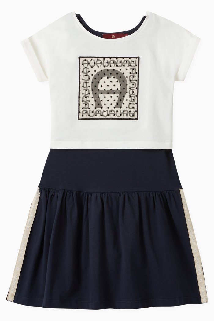 

Convertible 2-in-1 Dress in Cotton, Blue