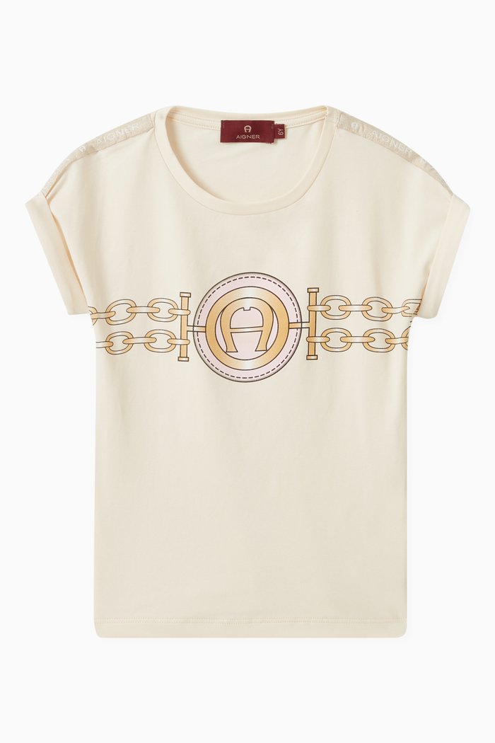 

Logo Print T-shirt in Cotton, Neutral