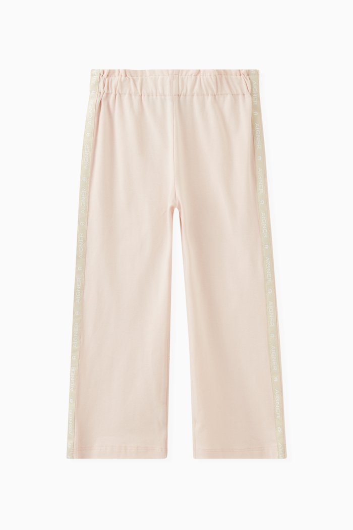 

Logo Tape Track Pants in Jersey, Pink