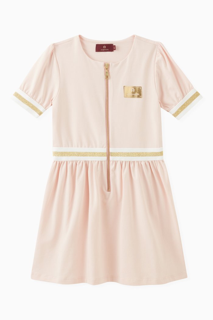 

Zip Dress in Jersey, Pink