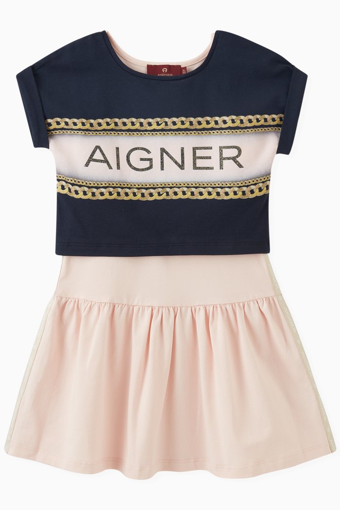 

2-in-1 Logo Dress in Jersey, Pink