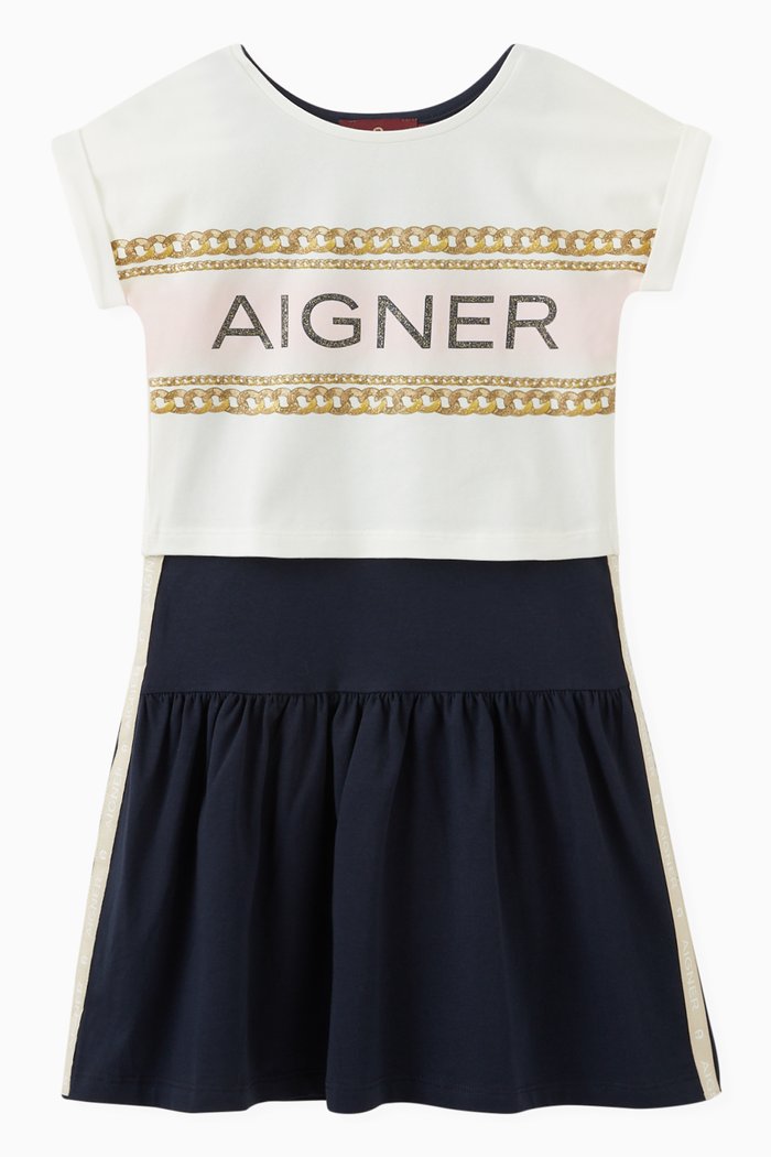 

2-in-1 Logo Dress in Jersey, Blue