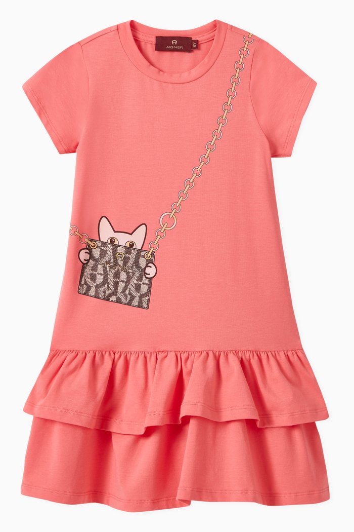 

Cat in a Bag Dress in Cotton, Pink