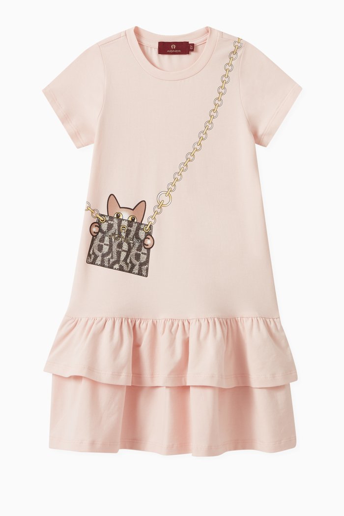 

Cat in a Bag Dress in Cotton, Pink