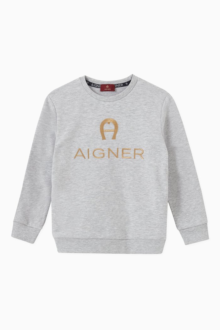 

Logo Sweatshirt in Jersey, Grey