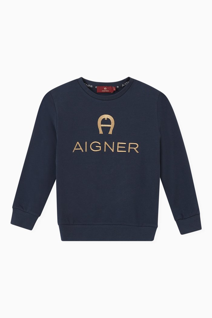 

Logo Sweatshirt in Jersey, Blue