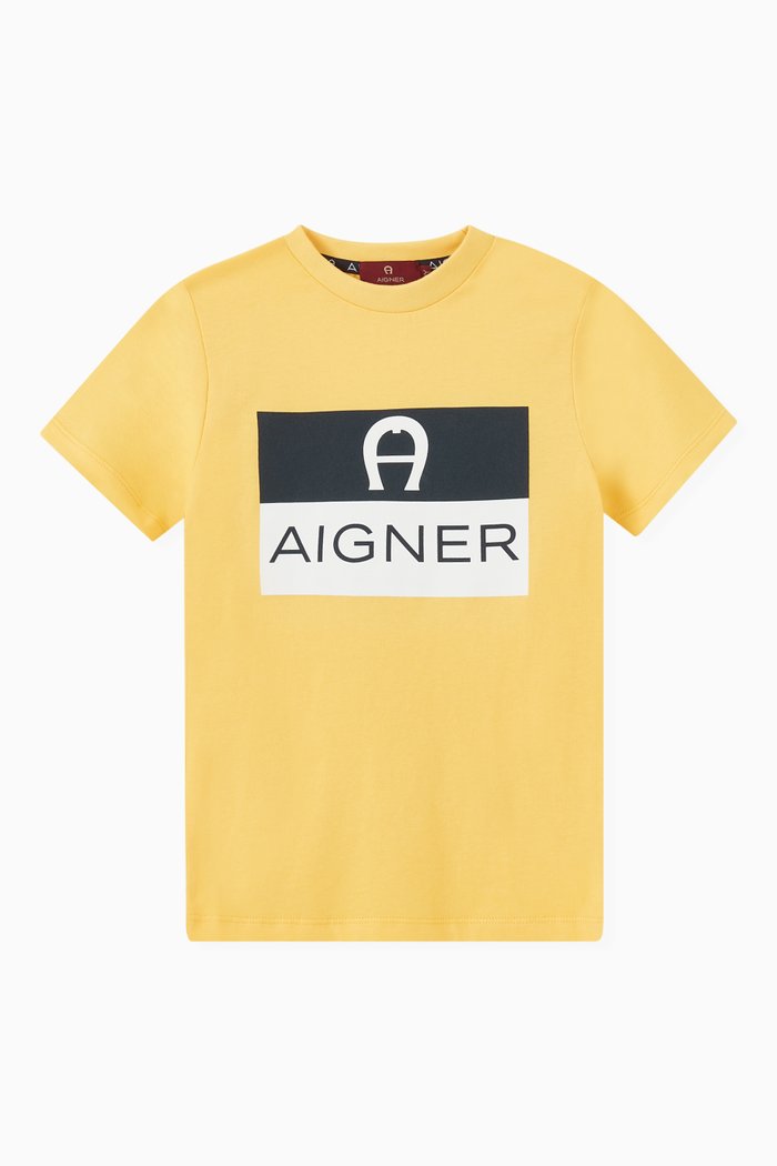 

Logo T-shirt in Jersey, Yellow