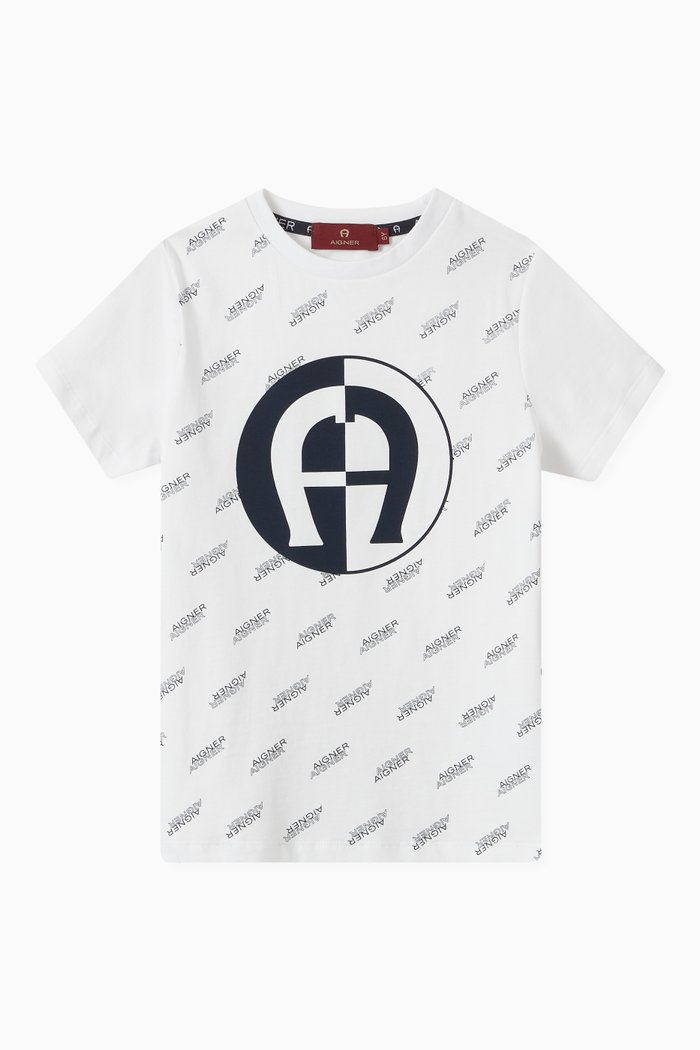 

Logo Print T-shirt in Cotton, White