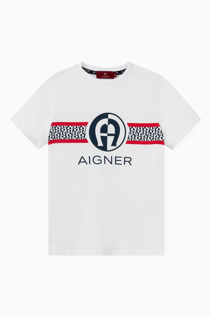 

Logo Tape T-shirt in Jersey, White