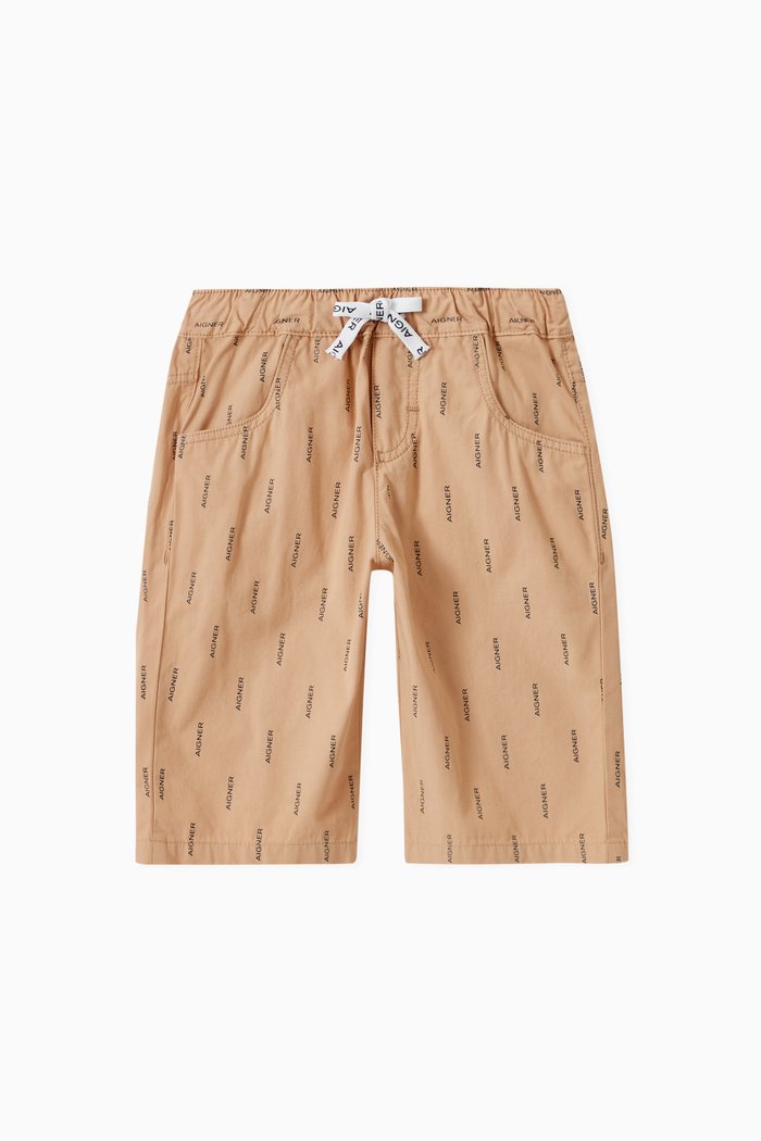 

Logo Bermudas in Cotton Poplin, Neutral
