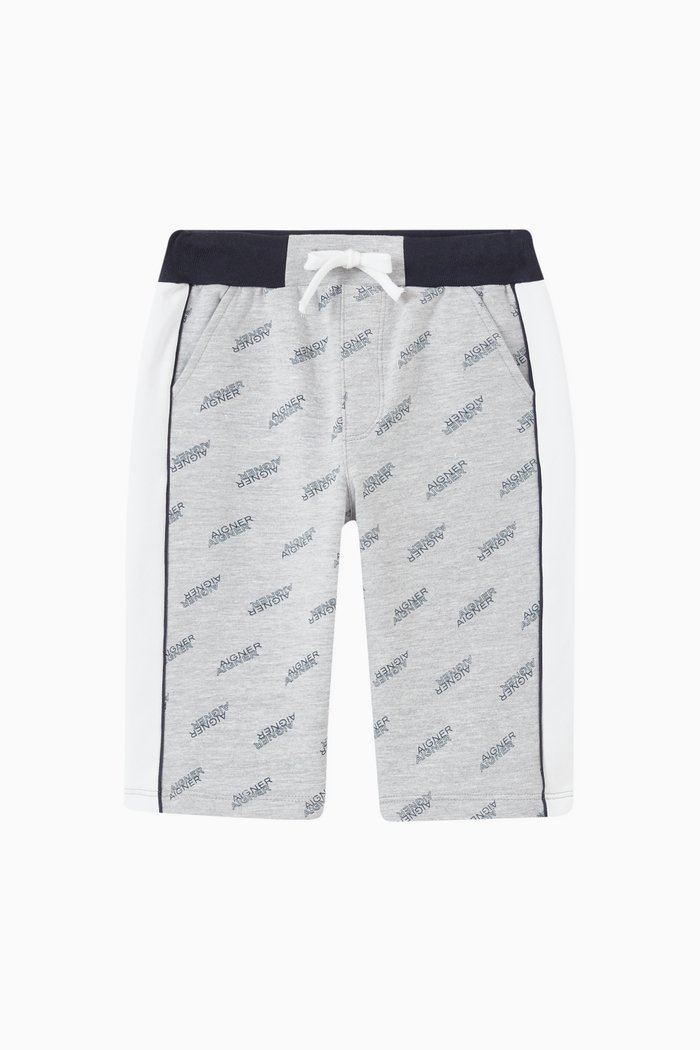 All-over Logo Shorts in Jersey, Grey
