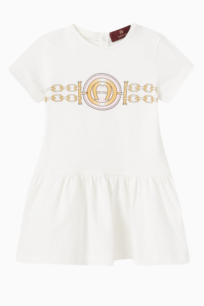 

Foil Logo Dress in Jersey, Neutral
