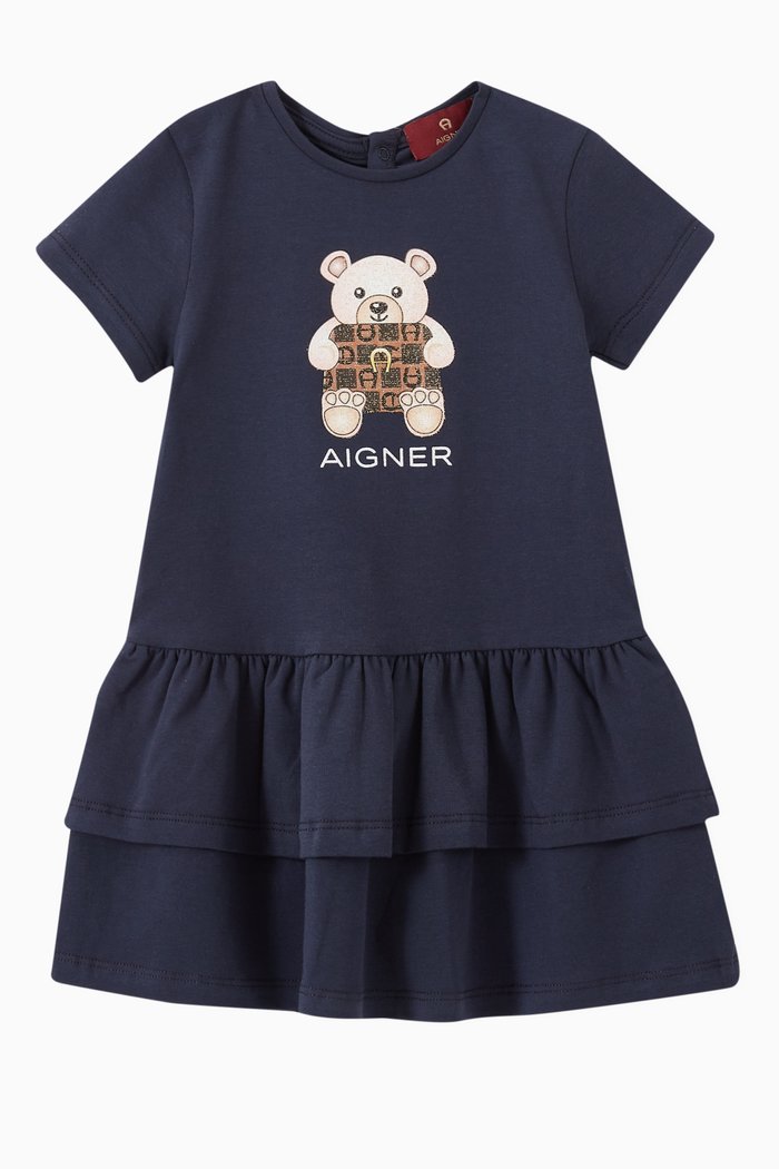 

Bear Treasure Chest Dress in Jersey, Blue