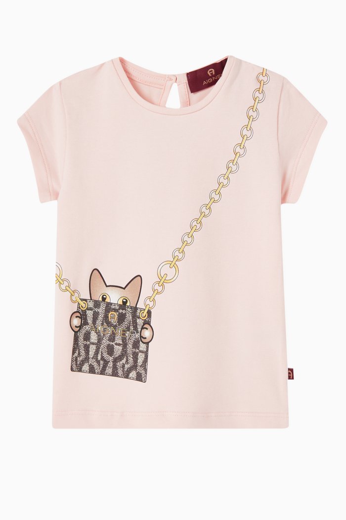 

Logo Graphic T-Shirt in Jersey, Pink