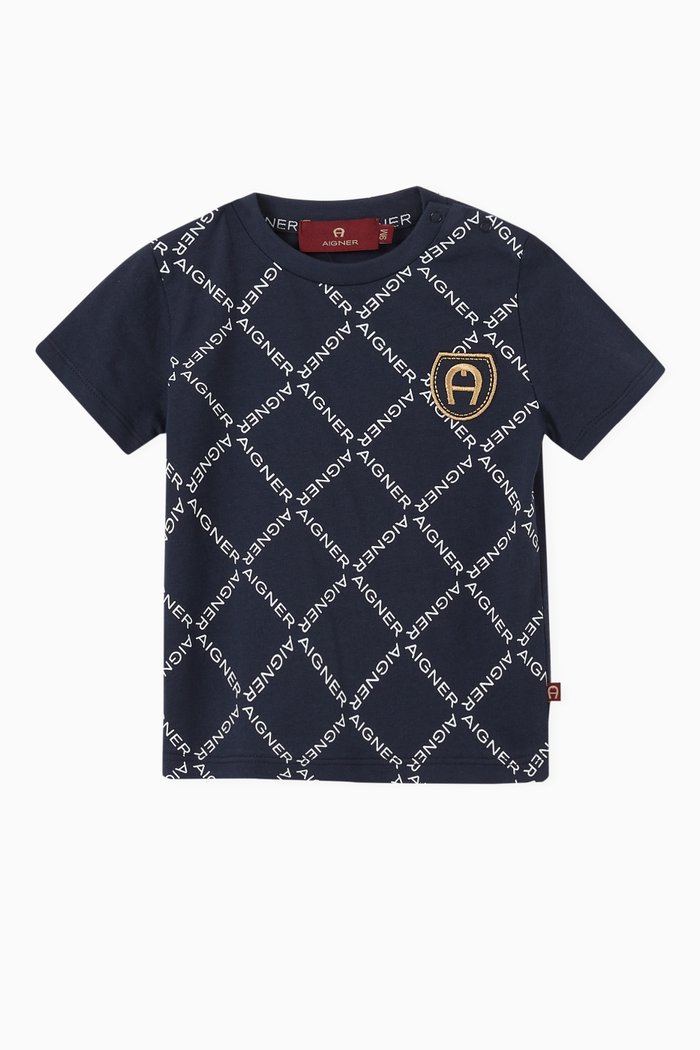 

Embroidered Logo T-shirt in Cotton, Blue