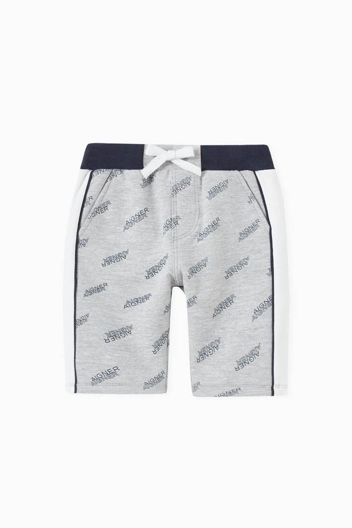 

Allover Logo Shorts in Jersey, Grey