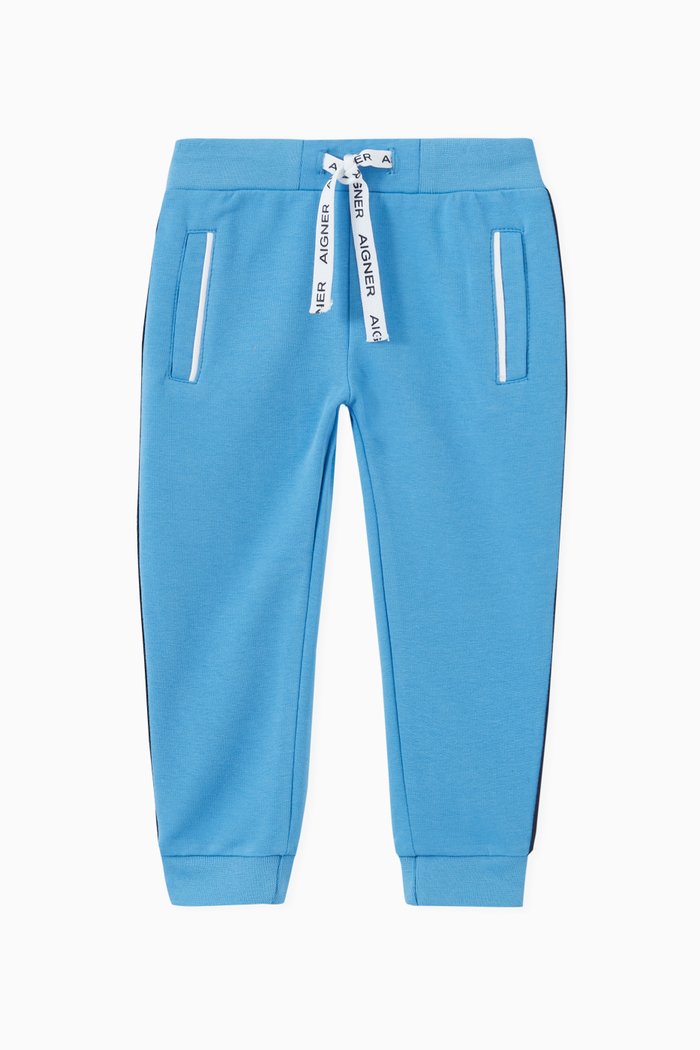 

Logo Tape Track Pants in Jersey, Blue