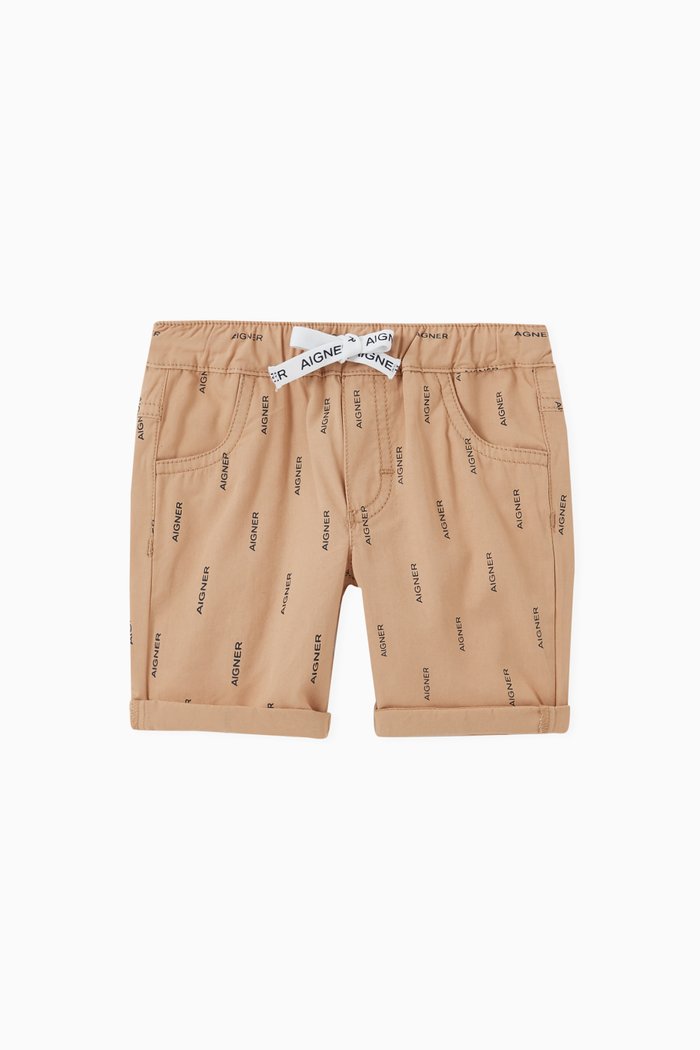 

Logo Bermudas in Cotton Poplin, Neutral