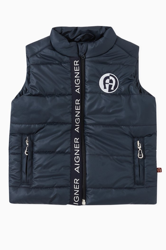 

Logo Gilet in Coated Polyester, Blue