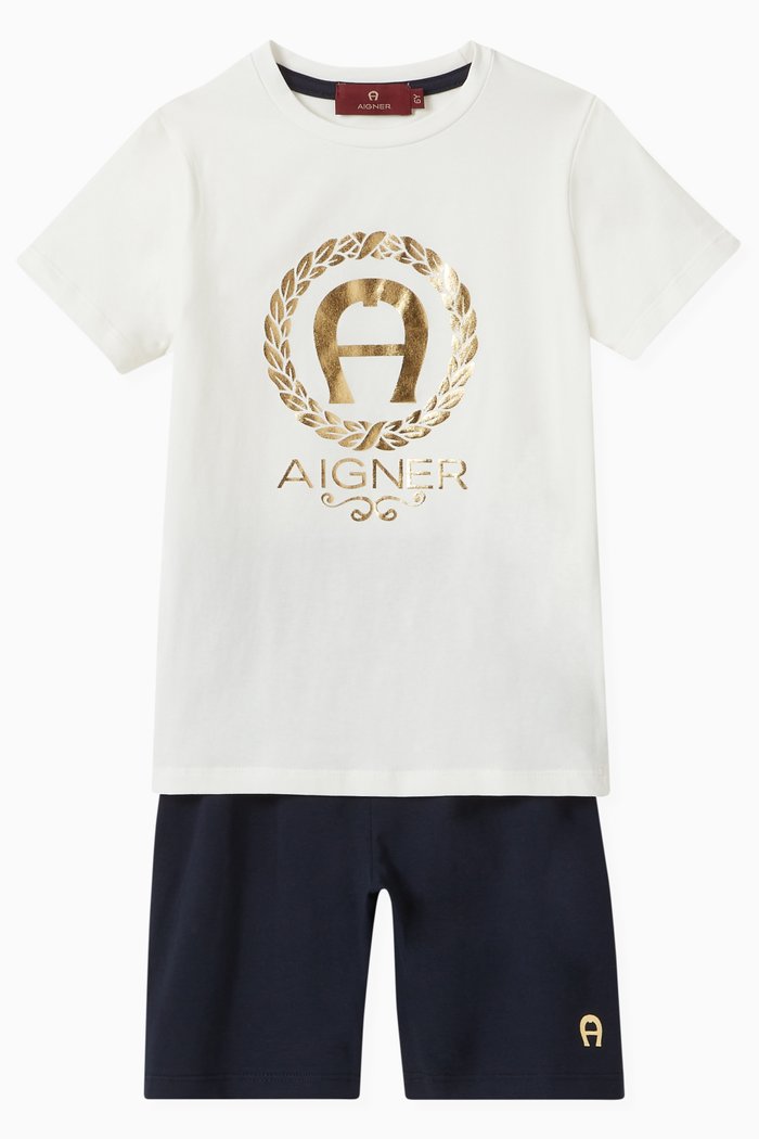 

Logo Pyjama Set in Cotton Jersey, Neutral