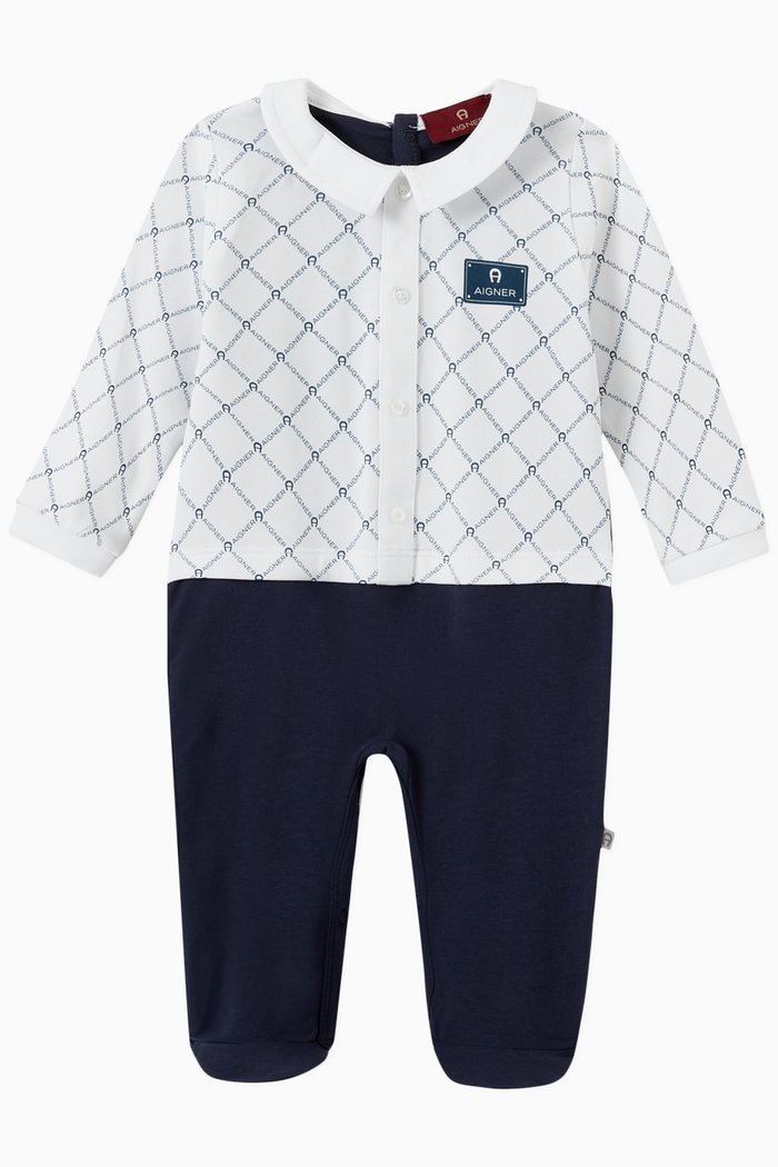 

Logo Babygrow in Pima Cotton Jersey, Blue