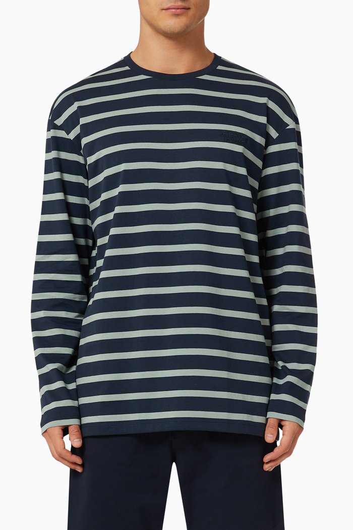 

Stripes T-shirt in Organic Cotton, Blue