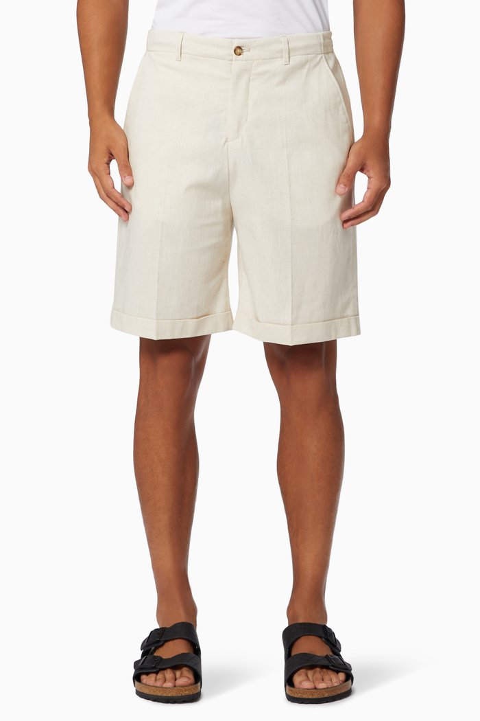 Casual Chino Shorts in Cotton, Neutral