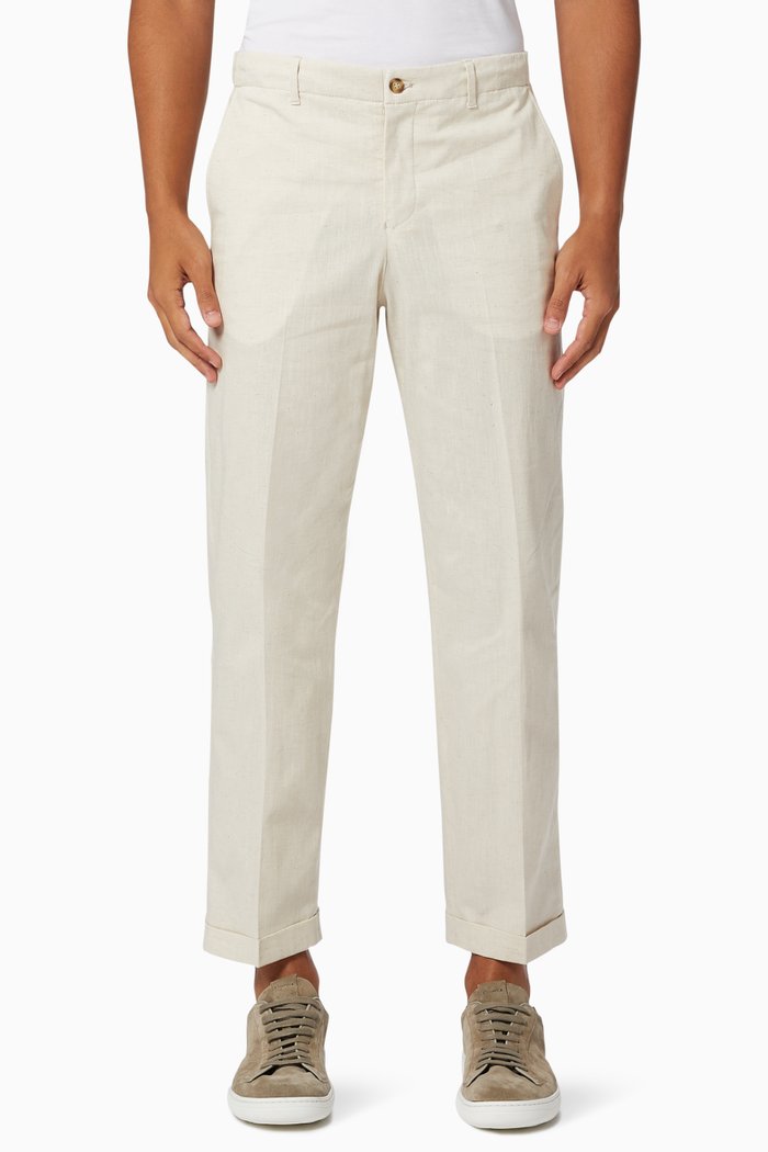 

Casual Trousers in Cotton, Neutral
