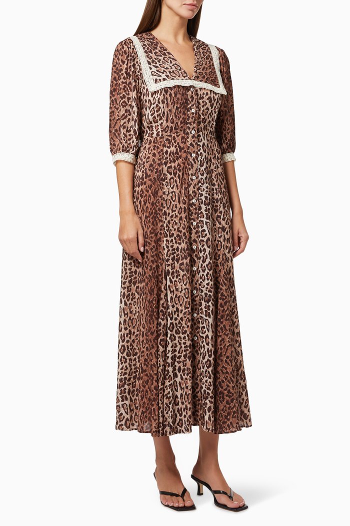 

Ellen Dress in Crêpe, Brown