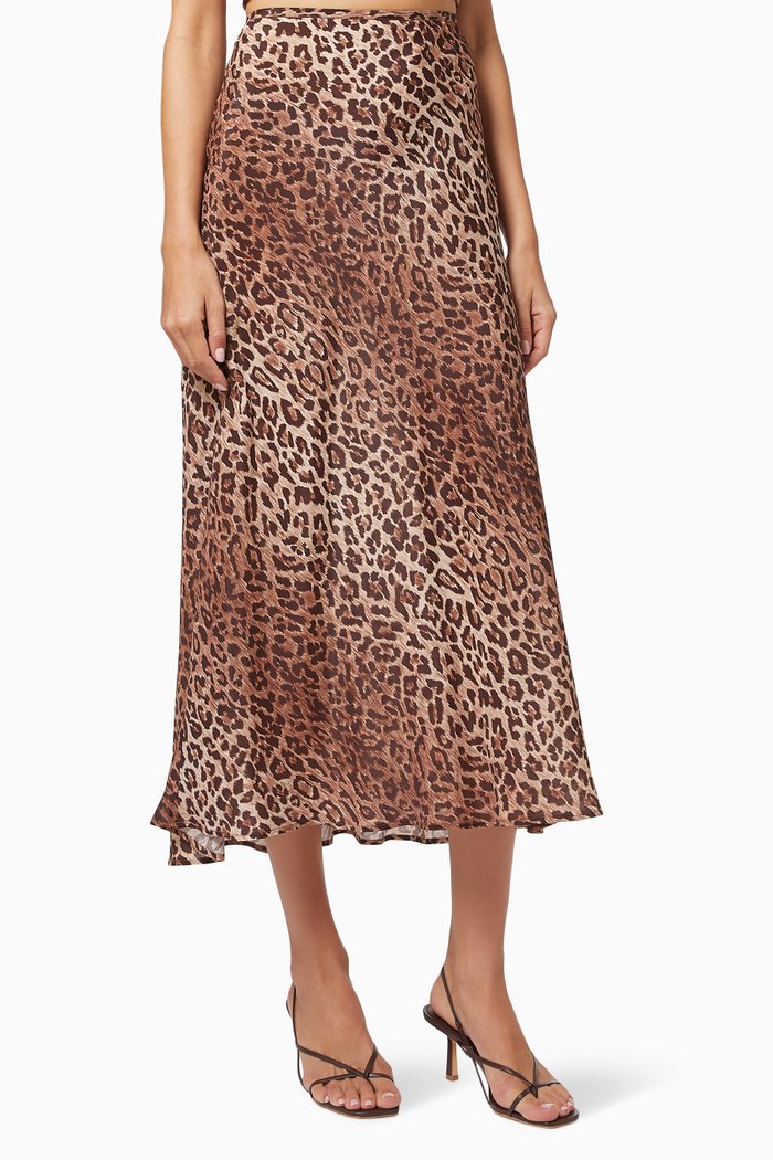 

Kelly Skirt in Silk Blend, Brown