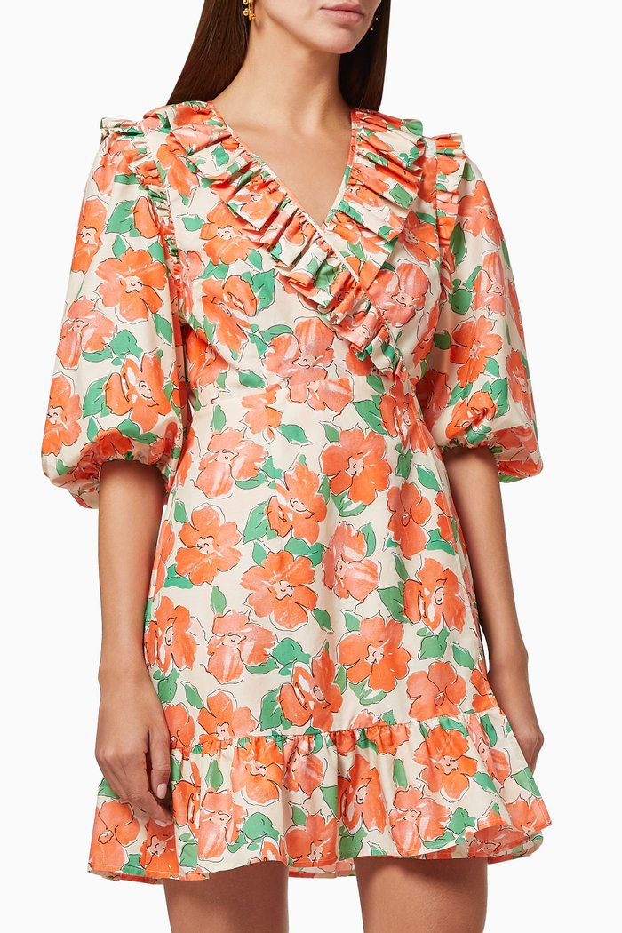 

Lennon Dress in Silk Cotton Blend, Pink