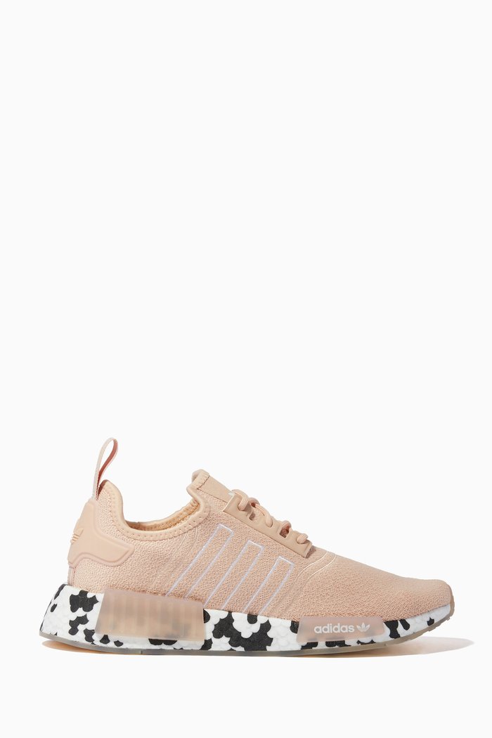 

NMD_R1 Sneakers in Stretch Knit Textile, Neutral