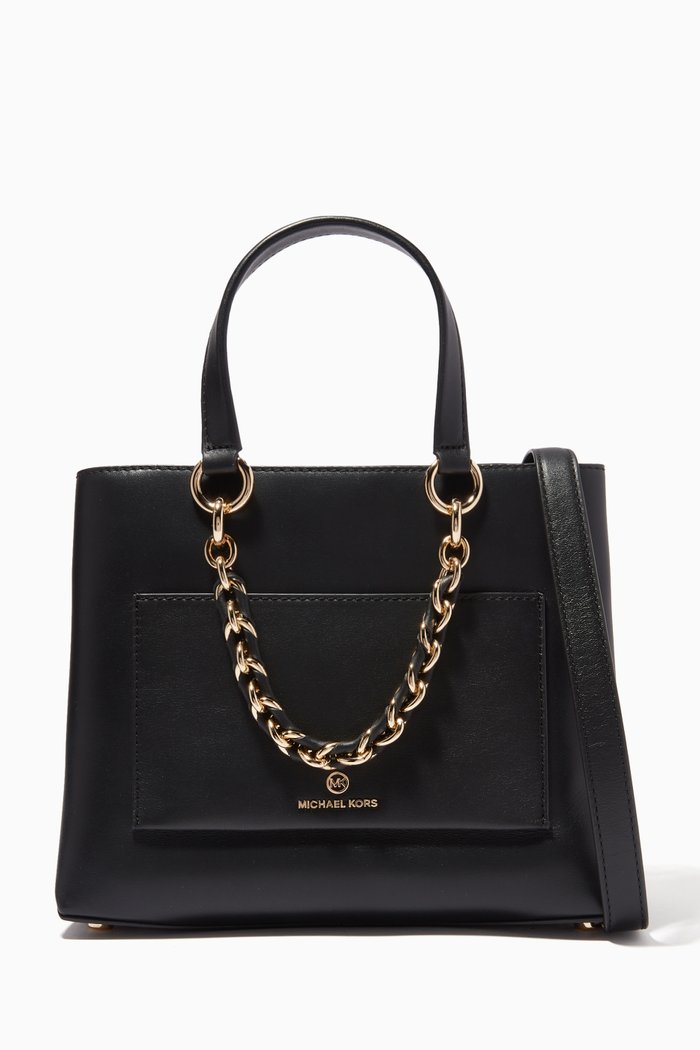 

Small Cece Messenger Bag in Leather, Black