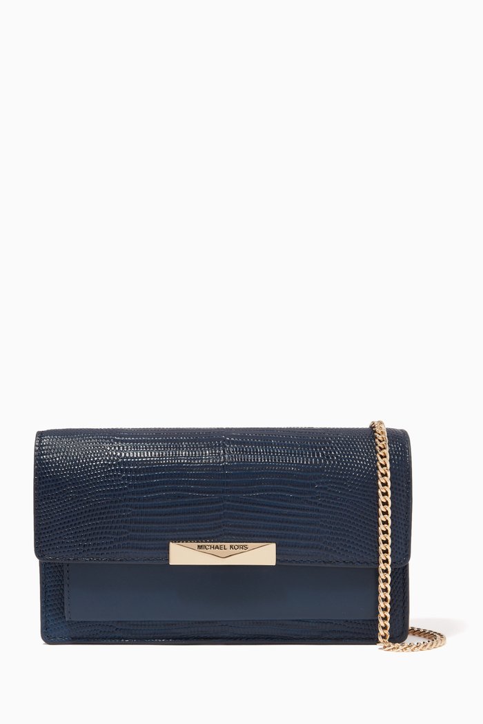 

Extra Small Jade Crossbody Bag in Leather, Blue