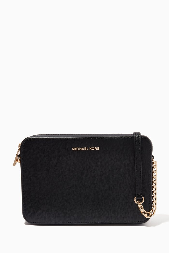 

Large Jet Set Crossbody Bag in Saffiano Leather, Black