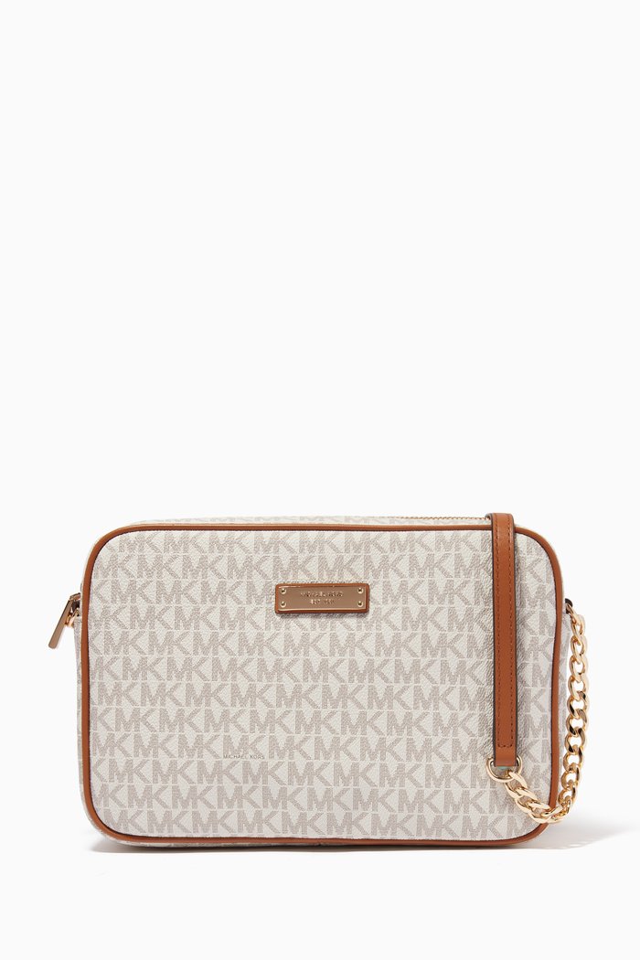 

Large Jet Set Crossbody Bag in Saffiano Leather, White