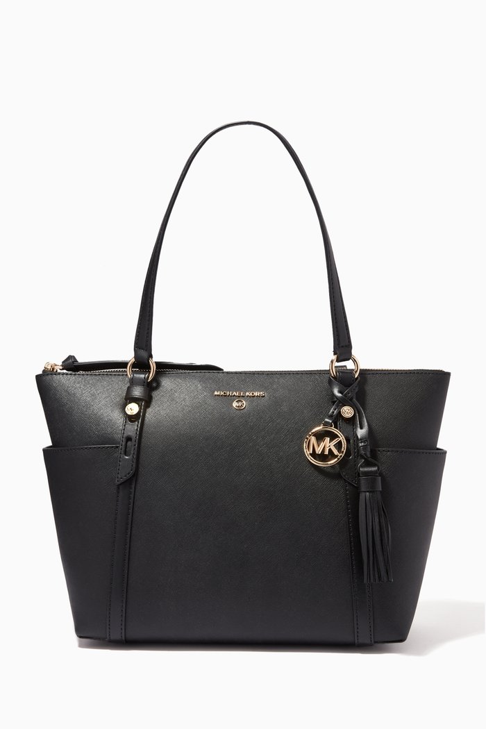 

Sullivan Medium Tote Bag in Saffiano Leather, Black
