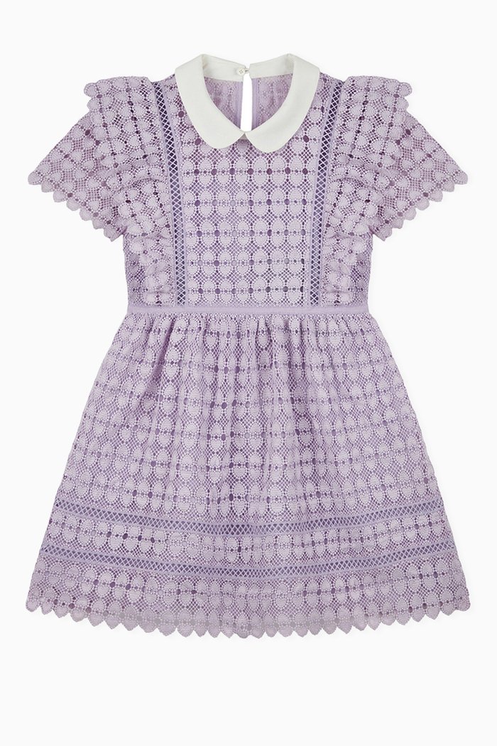 

Heart Mini Dress in Lace, Pink