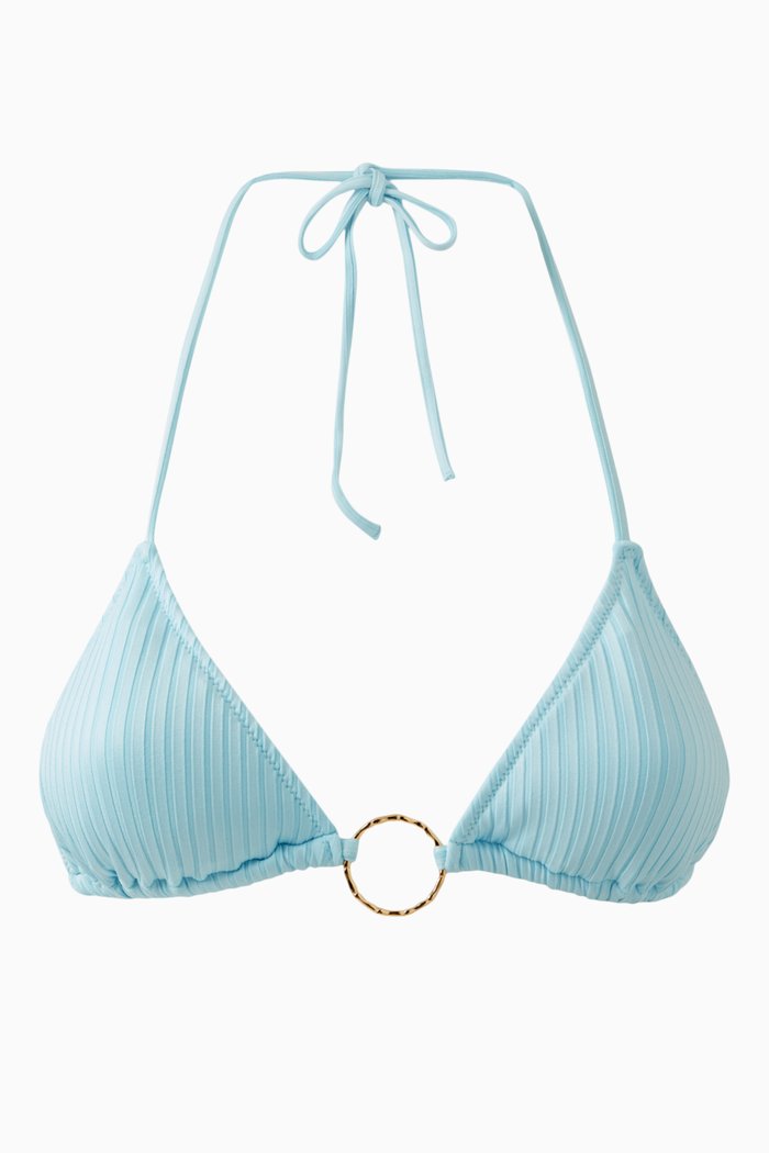 

Miami Bikini Top in Ribbed-nylon, Blue