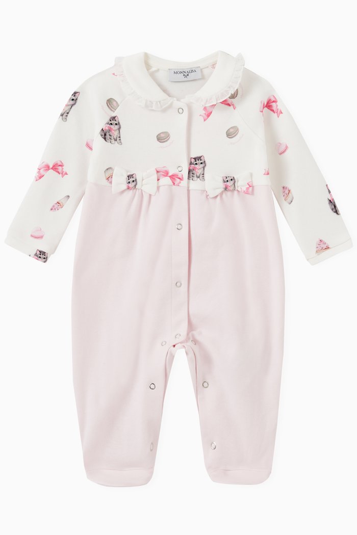 

Sweet Kitten Print Pyjamas in Cotton, Pink