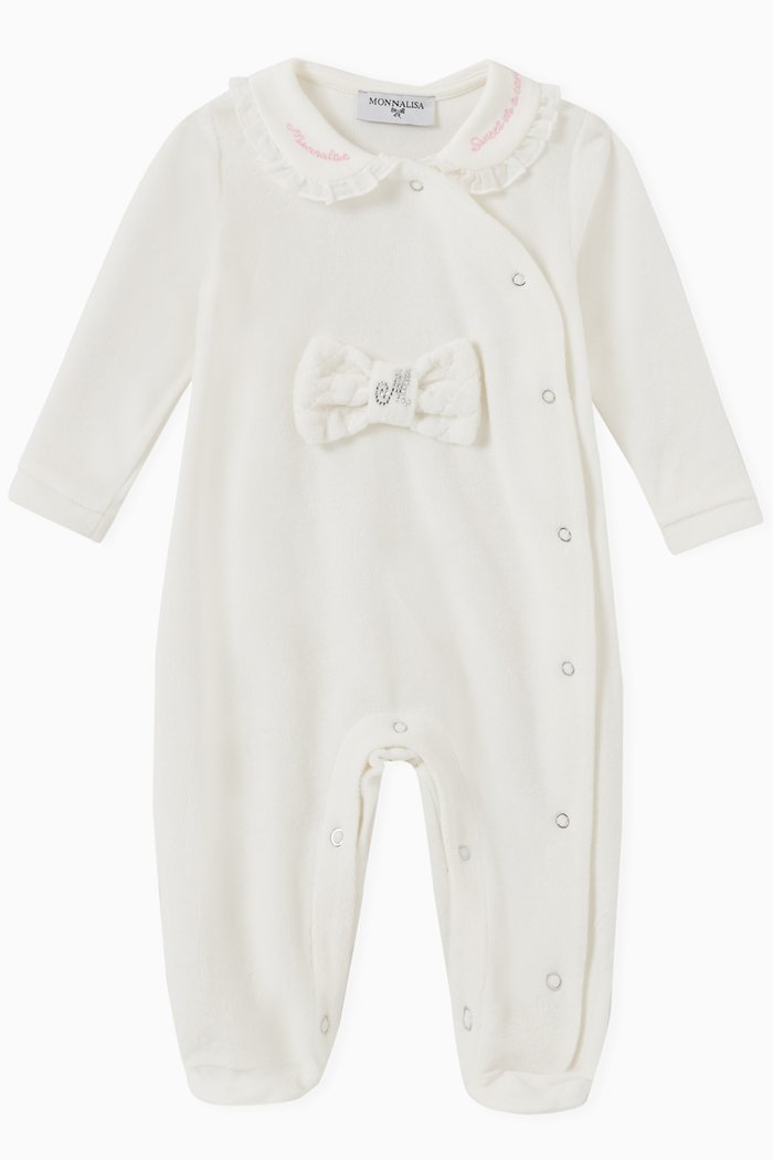 Bow Pyjamas in Cotton, Neutral